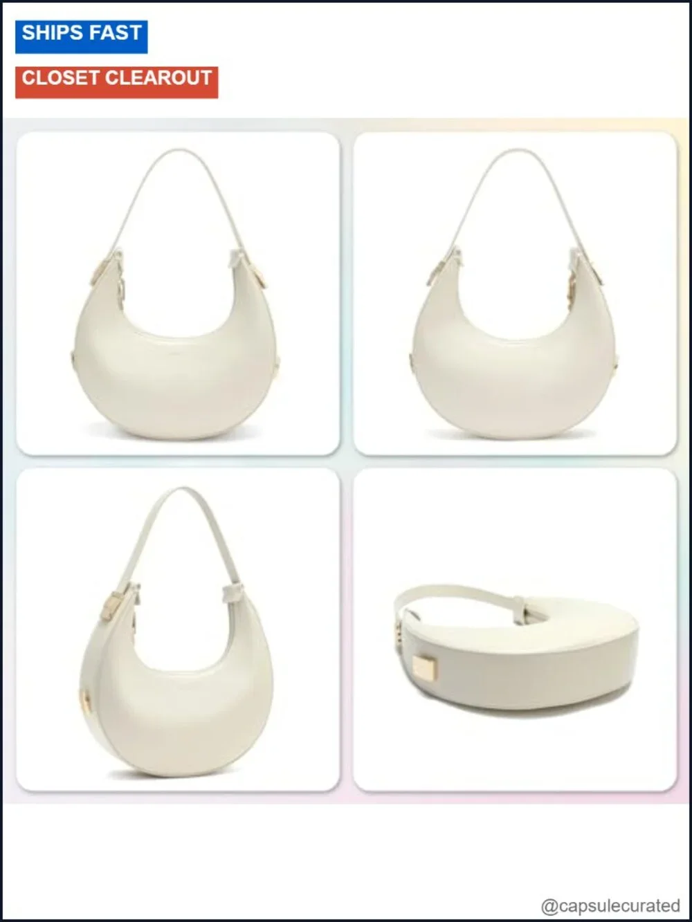 PU Leather Hobo Shoulder Bag Women Adjustable Strap Tote 3 Ways